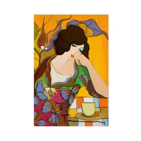 PRICES MAY VARY. Title: Itzchak Tarkay Beautiful Oil Painting 12 Canvas Poster Wall Art Decor Print Picture Paintings for Living Room Bedroom Decoration DONGDA Poster Unframe：16x24inch(40x60cm). Product Type: Categories > Wall Art > Posters & Prints Itzchak Tarkay, Hd Art, Painting Of A Woman, Wall Art Decor Prints, Beautiful Oil Paintings, Art Fabric, Soyut Sanat Tabloları, A Glass Of Wine, Tableau Art