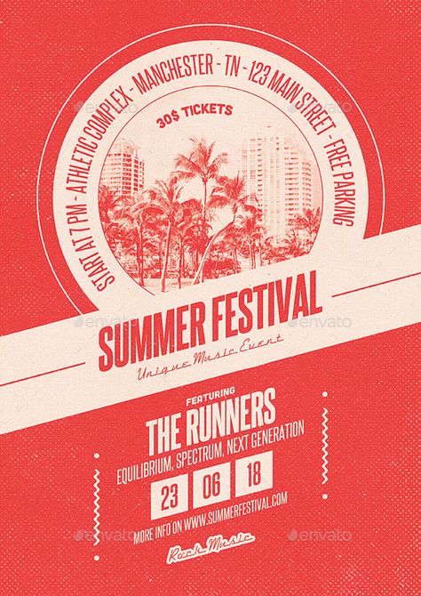 Summer Party Design, Flyer Illustration, Event Poster Ideas, Event Poster Design Ideas Creative, Concert Poster, Summer Party Poster, Concert Lineup Poster, Summer Flyer Design, Summer Event Poster