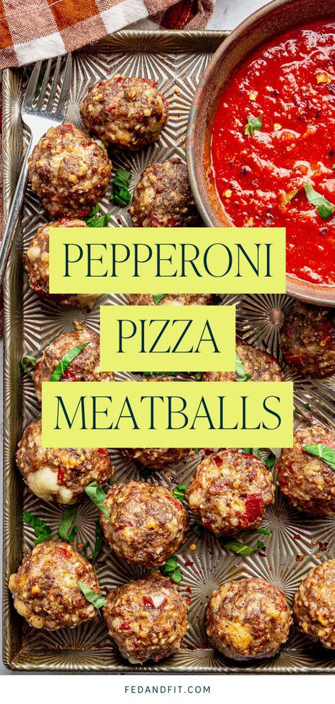 All pizza lovers must try these pizza meatballs. You may not fully believe me until you bite into one, but y’all …these meatballs taste exactly like pizza. Italian sausage, some ground beef, chopped up pepperonis, and even a dollop of mozzarella all come together for the ultimate low-carb pizza experience. Delicious, cheesy, and perfect for dipping and impressing a crowd. Pepperoni Appetizers, Pizza Meatballs, Beef Pepperoni, Sausage Appetizers, Dairy Free Pizza, Pizza Ball, Pork Casserole, Meatball Pizza, Pizza Italian