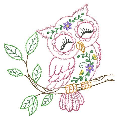 Embroidery Owl Patterns, Nature Embroidery Designs, Owl Quilts, Bullion Embroidery, Owl Embroidery, Coiled Fabric Basket, Clothes Embroidery Diy, Simple Hand Embroidery Patterns, Owl Patterns