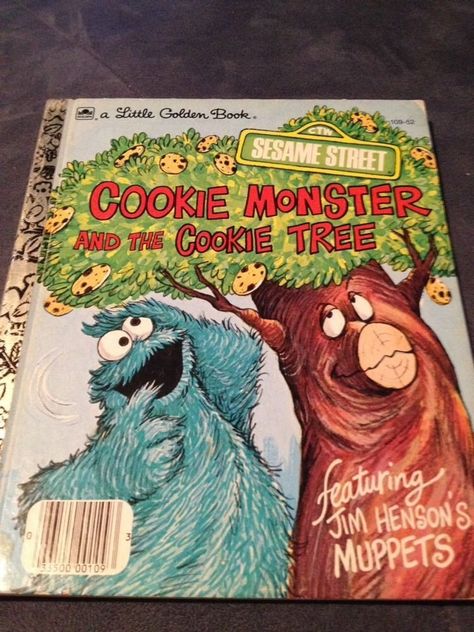 $10 2015 Little Golden Book Sesame Street Cookie Monster And The Cookie Tree | #1748798153 Cookie Tree, Book Parody, Sesame Street Books, Sesame Street Cookie Monster, Monster Book Of Monsters, Golden Books, Childhood Books, Golden Book, 80s Toys