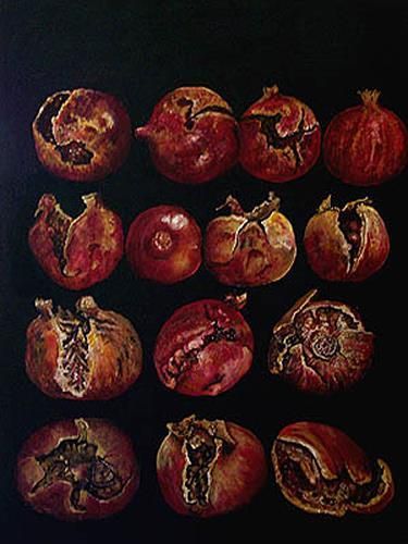 Fruit Still Life Painting, Pomegranate Art, Fruit Still Life, Growth And Decay, Painting Texture, Gcse Art, Ap Art, A Level Art, Art Card