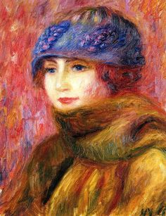 William Glackens, Ashcan School, Renoir Paintings, Pierre Auguste, Williams James, Pierre Auguste Renoir, Oil Painting Reproductions, Painting Reproductions, Blue Hat