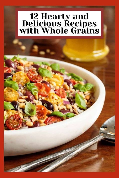 Whole Grain Recipes, Healthy Grains Recipes, Grain Salad Recipes, Cooking Grains, Whole Grain Foods, Grain Recipes, Ideas For Breakfast, Grain Salad, Healthy Grains