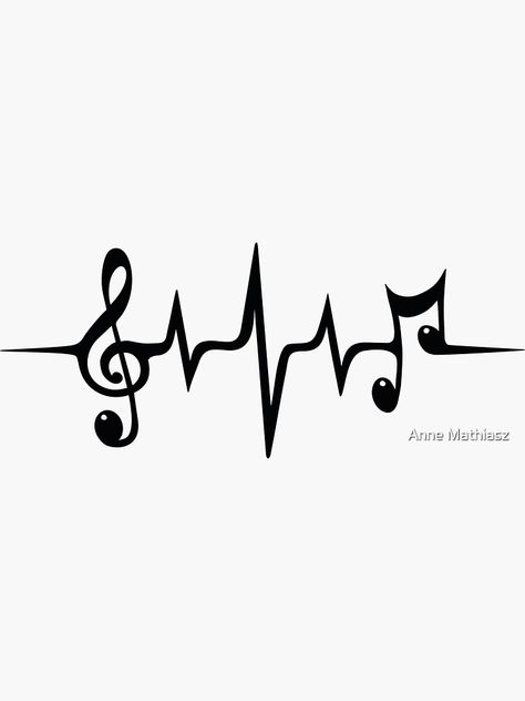 Sound Notes, Music Heartbeat, Music Notes Design, Dj Tattoo, Music Notes Drawing, Music Doodle, Music Notes Tattoo, Music Notes Art, Note Music