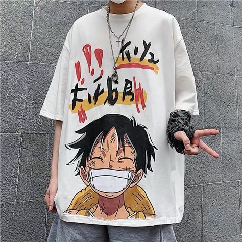 Harajuku Anime, Everyday Cosplay, One Piece Cosplay, Japanese Tshirt, Anime Tshirt, Streetwear Hip Hop, Anime Tees, Anime Hoodie, Anime One