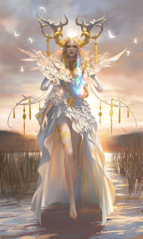 ArtStation - goddess, Mam BA Sunset Light, Light Study, Paintings And Drawings, Image Painting, Celestial Art, Goddess Art, God Art, Medieval Fantasy, Beautiful Fantasy Art