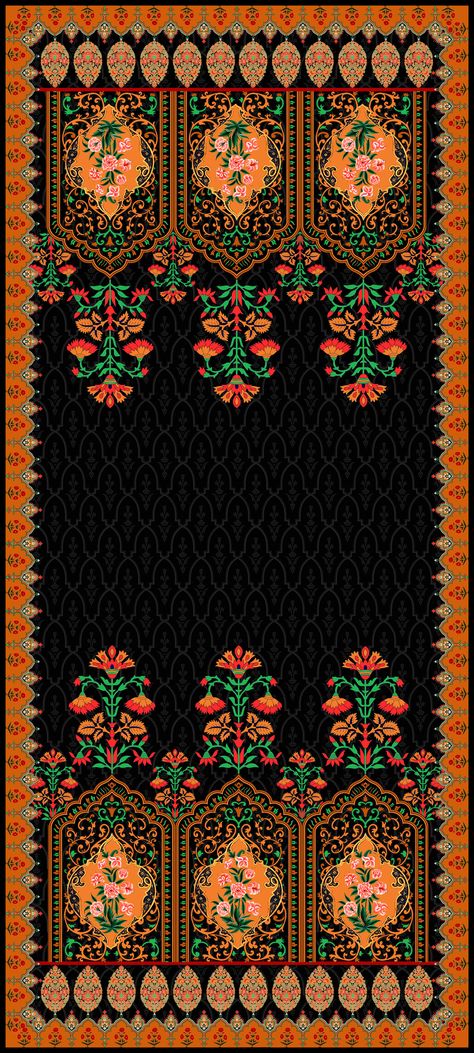 Digital Duppata Design, Dupatta Print Designs, New Dupatta Designs, Nana Sahib, Duptta Design, Dupatta Designs Ideas, Digital Dupatta, Digital Print Textiles, Dupatta Designs