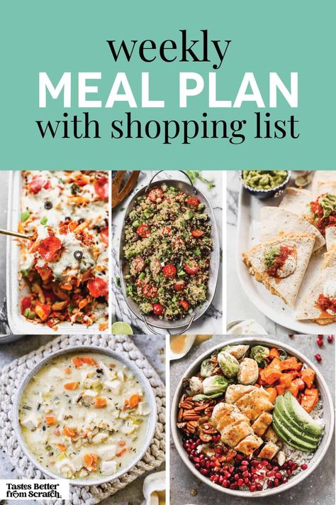 Simplify your dinner routine with our meal plan featuring healthy and delicious recipes. From meal planning ideas to easy-to-use meal planner, we've got you covered. Say goodbye to the stress of meal planning and hello to happy and healthy dinners. #tastesbetterfromscratch #MealPlan #Dinner #MealPlanning Monthly Food Planner Meal Planning, Paleo Weekly Meal Plan Easy, Meal Planning Menus Healthy, Meal Theme Ideas, Food Planner Meal Planning, Paleo Weekly Meal Plan, January Meal Plan, Weekly Meal Plan Family, Meal Planning Recipes