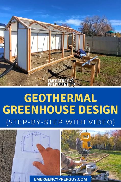 How to Build a DIY Geothermal Greenhouse Diy Greenhouse Cold Climate, Diy Shed Greenhouse Combo, Diy Garden Greenhouse Ideas, Diy Greenhouse For Winter, Diy Wood Greenhouse Plans, Grain Bin Greenhouse, Diy Dome Greenhouse, Greenhouse Irrigation Diy, Hobbit Greenhouse