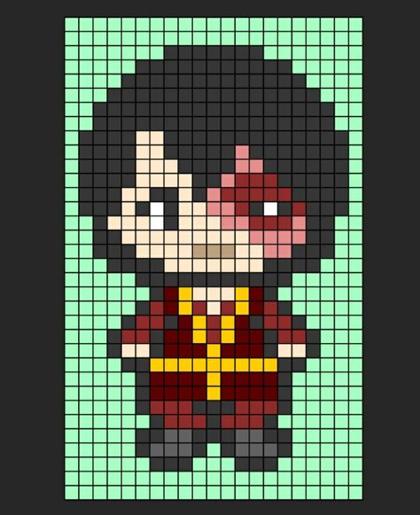 Avatar Perler Bead Patterns, Atla Perler Beads, Avatar The Last Airbender Perler Beads, Avatar Perler Beads, Avatar Pixel Art, Pixel Art Simple, Avatar Last Airbender, Pretty Cross Stitch, Pixel Beads