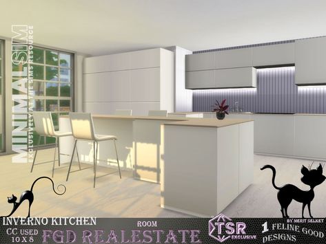 Sims 4 Kitchen, Sims 4 Tsr, Sims4 Clothes, Sims 4 Cc Furniture, Minimalist Furniture, Backyard For Kids, Sims 4 Houses, Cottage Living, Sims House