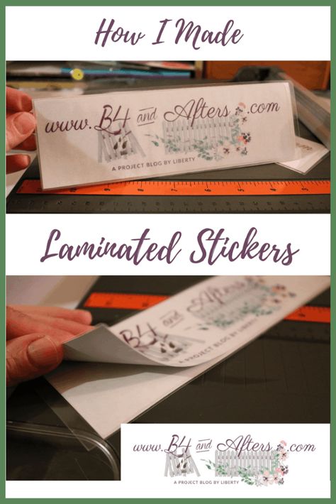 How to Make Laminated Stickers – B4 and Afters using sticker paper Transfer Photo To Glass, Laminating Crafts, Printable Sticker Paper, Just Hold Me, Beginner Crafts, Don't Waste Your Time, Mailing Labels, How To Make Stickers, Gift Tag Cards