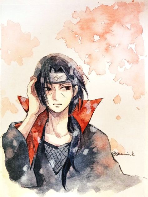 Slow Art, Manga Watercolor, Watercolor Art Face, Anime Lock Screen Wallpapers, Itachi Uchiha Art, Sketches Pencil, Pencil Sketch Images, Anime Drawing Books, Animation Sketches