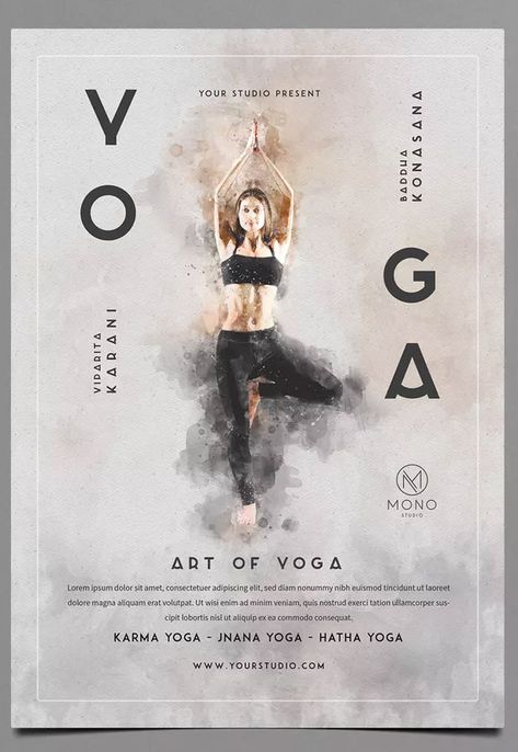 Yoga Flyer Template PSD. Download Yoga Poster Design, Yoga Mudra, Yoga Flyer, Yoga Magazine, Jnana Yoga, Asana Yoga, Yoga Nature, Yoga Handstand, Kriya Yoga