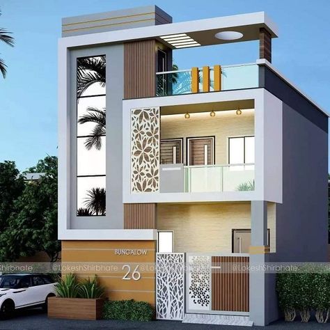 House Exterior Front Porch, Door House Design, G+1 House Elevation Indian, House Entrance Exterior, South Facing House, Home Front Door, Door House, Indian House Plans, House Outer Design