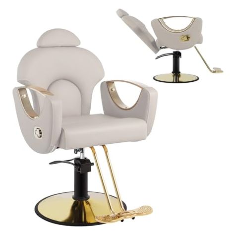 Home Barbershop, Reclining Salon Chair, Hair Chair, Salon Suites, Salon Chairs, Chair Height, Salon Furniture, Barber Chair, Hydraulic Pump