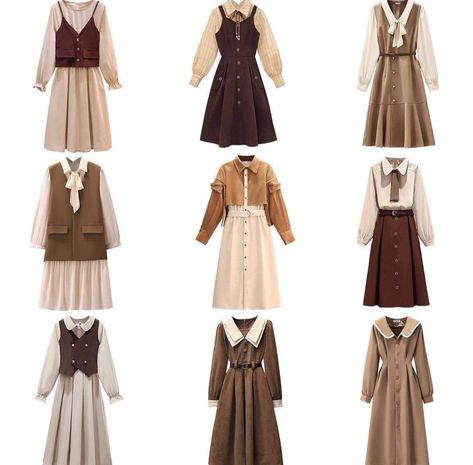 Light Academia Dress Formal, Yearbook Outfit Ideas Vintage, Dark Academia Dress Outfit, Outfit Yearbook Vintage, Dark Academia Hijab, Korean Vintage Outfits, Outfit Vintage Hijab, Dress Korean Style Hijab, Yearbook Outfit Ideas