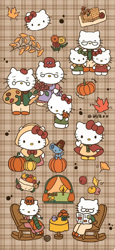 Hello Kitty Ipad Background, Hello Kitty November, Thanksgiving Sanrio Wallpaper, Hello Kitty Fall Wallpaper Computer, My Melody Fall Wallpaper, Hello Kitty Thanksgiving Wallpaper, Sanrio Fall, Autumn Cute Wallpaper, Hello Kitty Thanksgiving