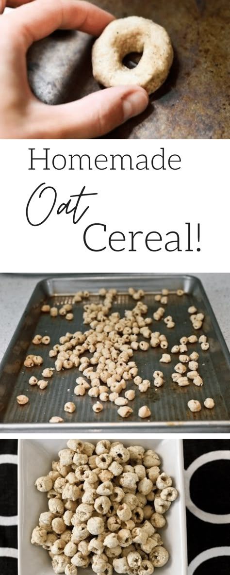 Can you make cereal at home? Yes! This Homemade Toasted Oat Cereal Recipe will remind you of those O's you loved as a child. Cold Cereal Recipes, Make Cereal At Home, Homemade Cold Cereal, Homemade Vegan Cereal, Homemade Breakfast Cereal, Oat Cereal Recipe, Homemade Cheerios, Home Made Cereal Recipes, Cereal Recipes Homemade