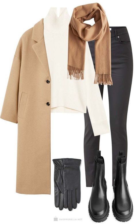 Look Boho Chic, Fashion Capsule Wardrobe, Winter Fashion Outfits Casual, Mode Casual, Camel Coat, Coat Outfits, Mode Inspo, Looks Chic, Casual Winter Outfits