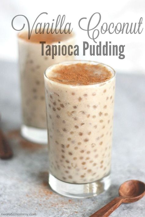 Coconut Tapioca Pudding, Coconut Tapioca, Tapioca Recipes, Chia Puding, Tapioca Pudding, Sugar Free Vegan, Vanilla Coconut, Healthy Easy, Vegan Treats