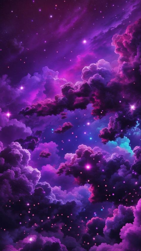 Lavender Galaxy Wallpaper, Gif Purple Wallpaper, Pink Purple Blue Aesthetic Wallpaper, Purple Crystal Wallpaper, Digital Wallpaper Backgrounds, Pretty Wallpapers Backgrounds Aesthetic, Galaxy Clouds, Gameboy Wallpaper, Pink Ribbon Wallpaper