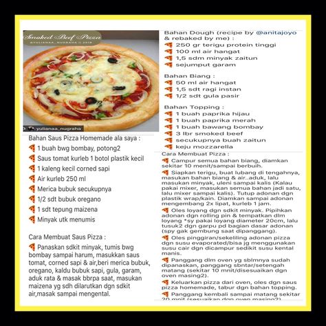 Makan Pizza, Resep Pizza, Dough Pizza, Pizza Dough, Local Food, Food To Make, Dough, Food And Drink, Pizza