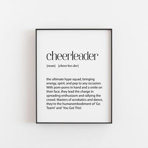 Cheer Bedroom Ideas, Cheerleader Decorations, Cheer Bedroom, Youth Cheer, Daughter Bedroom, Dorm Bedroom, Space Print, Print Frame, Poses For Photos