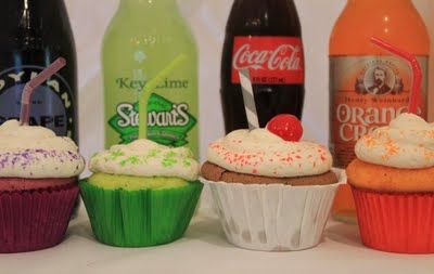 Soda Pop Cupcakes, Soda Pop Cake, Soda Cupcakes, Soda Shop, Pop Cupcakes, Cake Pop Recipe, 4 Ingredient, Yummy Cupcakes, Dessert Cupcakes