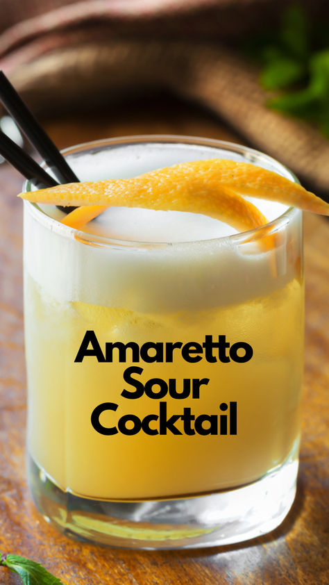 Amaretto Sour Cocktail Lemon Juice Cocktail, Amarillo Sour Drink Recipe, Amaretto Sour Recipe Easy, Apple Amaretto Sour, How To Make Amaretto Sour, Amaretto Stone Sour, Ameretto Sour, Amaretto Sour Recipe, Retro Drinks