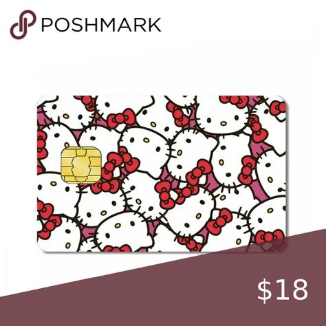 Hello Kitty film,skin for Credit Card.NWT Hello Kitty Credit Card, Debit Card Design, Credit Card Design, Film Tape, Hello Kitty Keychain, Hello Kitty Crafts, Red Valentine, Hello Kitty Accessories, Creative Games