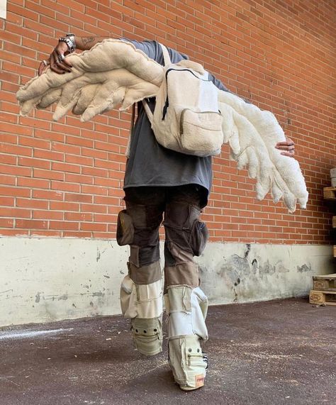 CALA on Instagram: “😍 Custom wings backpack 🕊 by @brandanjosh #calaitsthefuture #creationuncapped” Wing Backpack, Angel Wings Backpack, Wings Backpack, Engineering Degree, Sewing Activities, White Grunge, Costume Fashion, Everything Goes, Urban Fantasy