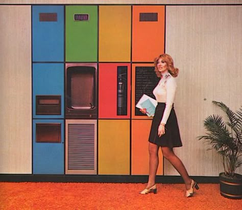 Halsey Taylor, Cassette Futurism, 70s Interior, Vintage Technology, Retro Interior Design, Retro Office, Retro Tech, Shag Carpet, 70s Decor