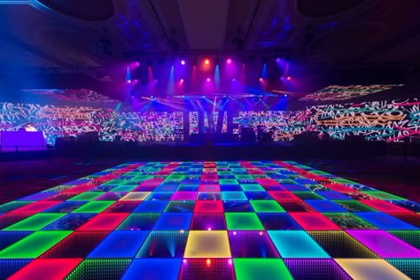 Music Meister, 90s Concert, Rec Center, Concert Party, Nightclub Design, Roller Rink, Neon City, Nightclub Party, Concert Stage