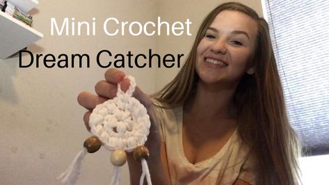 Dream Catcher Keychain, Small Dream Catcher, Beginner Crochet Projects, Crochet Keychain, Easy Tutorial, Handmade Crochet, Crochet Tutorial, Etsy Store, Dream Catcher