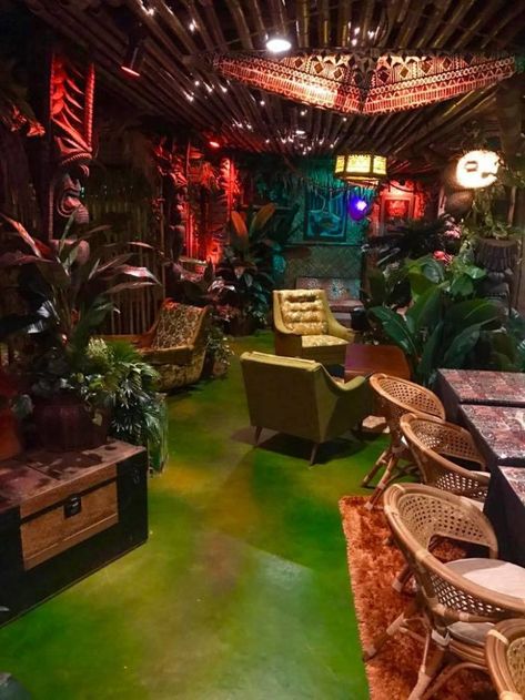 Critiki, a website dedicated to travelling far and wide to discover outstanding tiki bars around the world, honored TikiCat with a top spot on their annual "best list." Tiki Hawaii, Tiki Bars, Tiki Decor, Tiki Bar Decor, Tiki Lounge, Bar Inspiration, Enchanted Tiki Room, Tiki Art, Vintage Tiki