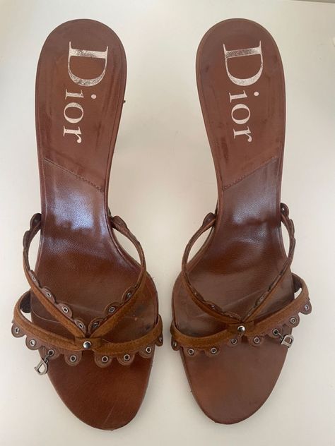 Vintage Dior Heels, 2000s Shoes, J Adore Dior, Dior Heels, Funky Shoes, Dior Vintage, Vintage Heels, Stunning Shoes, Cute Heels