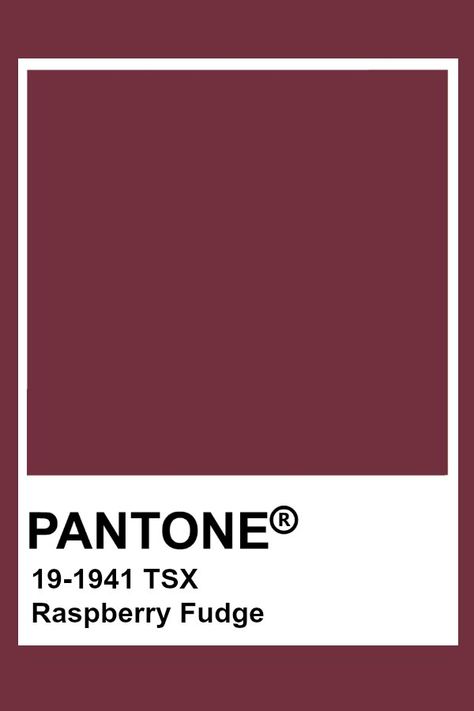 Pantone Raspberry Fudge Wine Red Pantone, Pantone Burgundy, Pantone Raspberry, Maroon Pantone, Raspberry Fudge, Pantone Color Guide, Pantone Red, Pantone Colours, Pantone Color Chart