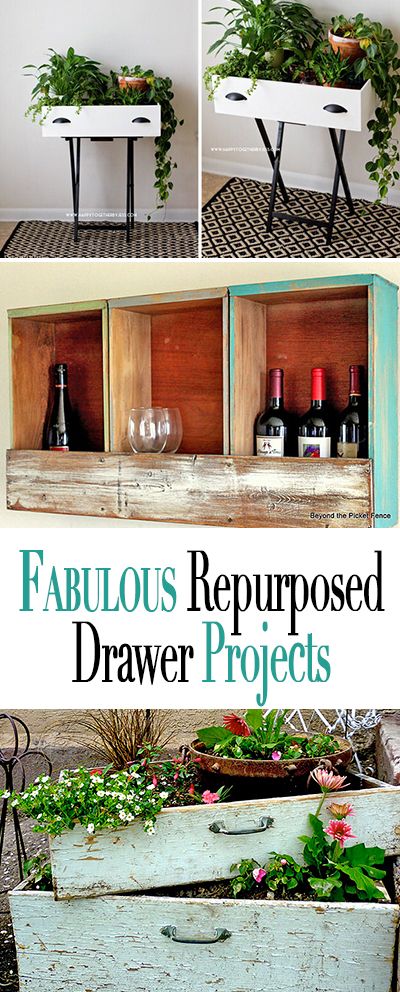 Fabulous Repurposed Drawer Projects • Tutorials and ideas for using old throwaway drawers for new purposes... And they are pretty, too! Drawer Projects, Drawers Repurposed, Old Drawers, Deco Nature, Ikea Hackers, Refurbished Furniture, Diy Furniture Projects, Recycled Furniture, Flipping Furniture