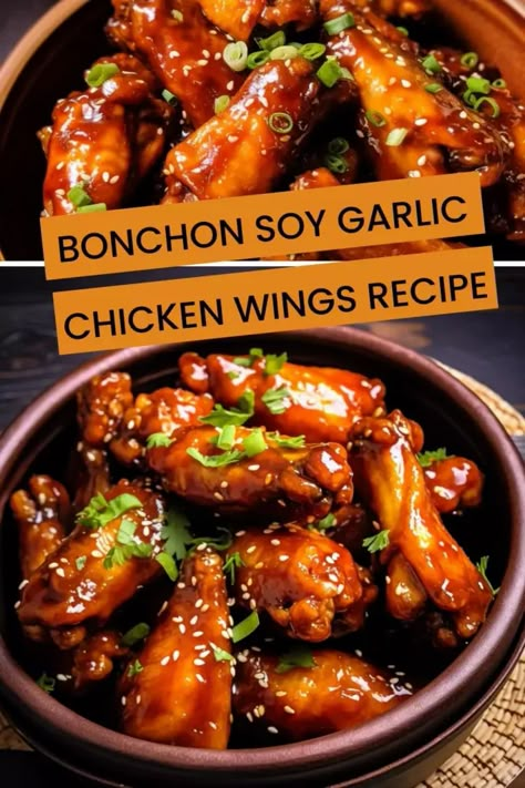 Last Updated on October 1, 2023 Prepare yourself for a culinary journey to South Korea with this delicious Bonchon Soy Garlic Chicken Wings recipe. This dish is not just your typical fried chicken; it’s a perfect fusion of crispiness and flavor that leaves an unforgettable taste in your mouth. The secret lies in its double-frying ... <a title="Bonchon Soy Garlic Chicken Wings Recipe – Hungarian Chef" class="read-more" href="https://hungarianchef.com/bonchon-soy-garlic-chicken-wings-reci... Korean Soy Garlic Chicken, Bon Chon Soy Garlic Recipe, Bonchon Soy Garlic Recipe, Chicken Wings Recipes For Dinner, Bonchon Chicken Recipe, Soy Garlic Korean Fried Chicken, Garlic Soy Chicken, Soy Garlic Chicken Wings, Chinese Garlic Chicken