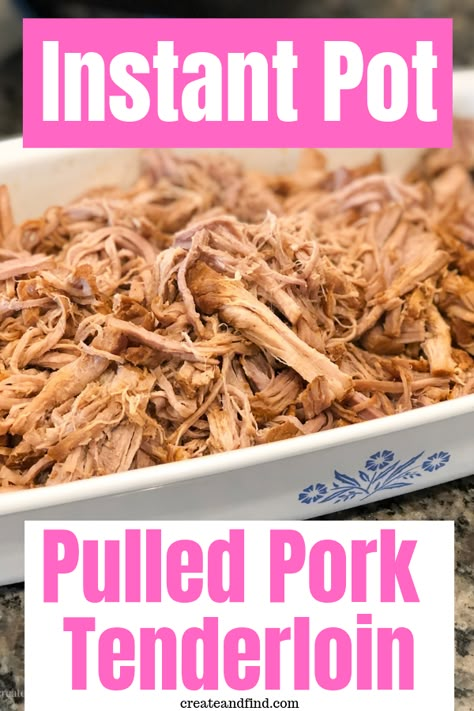 Instant Pot Bbq Pulled Pork, Instant Pot Pork Tenderloin Recipe, Pork Loin Pulled Pork, Pulled Pork Tenderloin, Instant Pot Pork Tenderloin, Instant Pot Pulled Pork, Bbq Pork Tenderloin, Pot Recipes Healthy, Instant Pot Pork