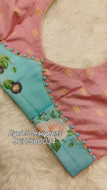 Cotton Patch Work Blouses, Mom Blouse Designs, Pattu Blouse Neck Designs Latest, Cottan Blause Desine Latest, Gaji Silk Blouse Design, Casual Blouse Designs Latest, Aari Neck Designs For Blouse, New Back Neck Designs For Blouses, Blouse Designs Puff Sleeve