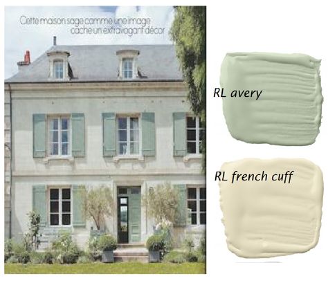 French Country Exterior, Exterior House Colors Ranch Style, Green Shutters, Exterior House Colors Combinations, Stone Exterior, French Exterior, Colors 2023, Stucco Exterior, Brick Exterior