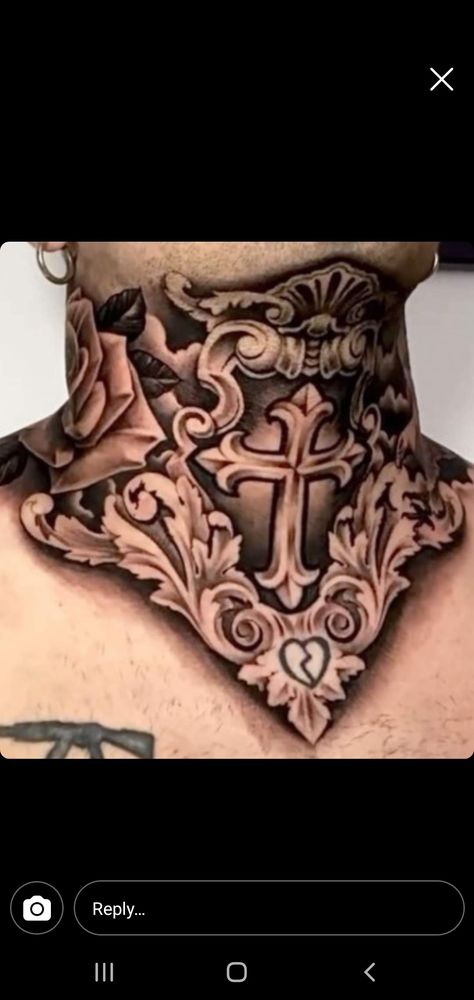 Neck And Throat Tattoos Men, Dove Tattoos, Astronaut Tattoo, Throat Tattoo, Gangsta Tattoos, Cross Tattoo For Men, Half Sleeve Tattoos For Guys, Neck Tattoo For Guys, Chest Piece Tattoos