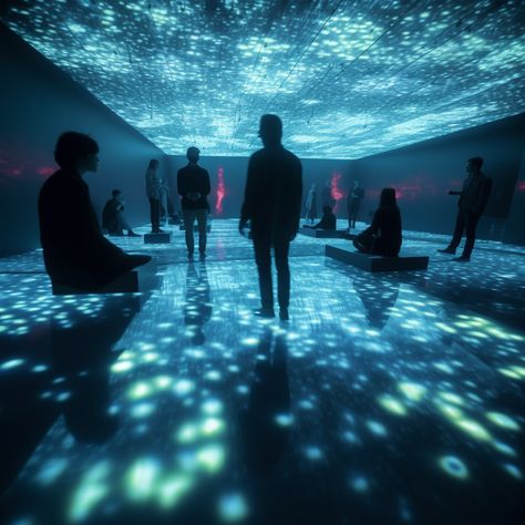 experience design, digital box, light design Emersive Experience, Immersive Projection, Immersive Room, Floor Projection, Immersive Theatre, Vr Room, Theatre Inspiration, Digital Projection, Ethereal Aesthetic