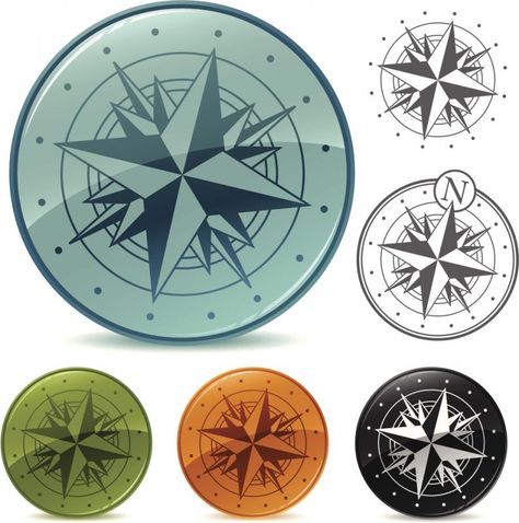 Que significan los tatuajes de brujulas 5 Compass Icon, Compass Rose, Free Vector Art, Cultura Pop, Icon Set, Compass, Geometry, Vector Free, Vector Illustration