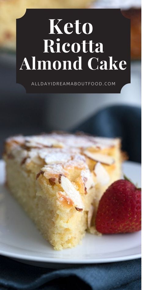 Keto Ricotta Cake Recipes, Almond Flour Ricotta Cake, Keto Diet Cake, High Protein Low Carb Recipes Dessert, Ricotta Keto Dessert, Sugar Free Almond Flour Recipes, Keto Almond Flour Recipes Desserts, Keto Ricotta Recipes Dessert, Cake For Diabetics Recipe