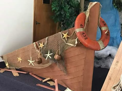 Cardboard Shipwreck, Shipwreck Vbs, Mystery Island Vbs, Vbs 2024 Breaker Rock Beach, Breaker Rock Beach Vbs 2024, Vbs Shipwrecked, Vbs Decorating Ideas, Breaker Rock Beach Vbs, Ocean Vbs