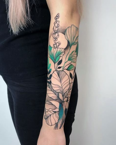 Tatuaje Cover Up, Plants Graphic, Sweet Tattoos, Floral Tattoo Sleeve, Plant Tattoo, Botanical Tattoo, Art Rainbow, Inked Magazine, Time Tattoos